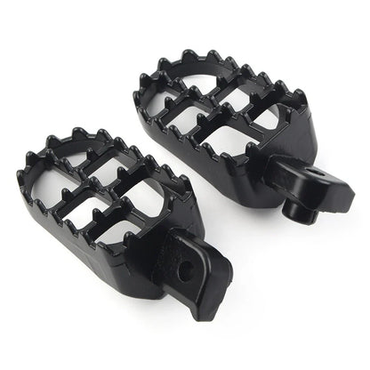 CNC Wide Foot Pegs Rear Set Pedals for Universal Motorcycle Bike Black