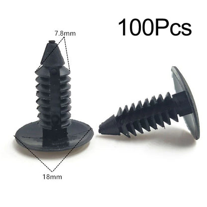 100pcs 7.8mm Plastic Car Interior Rivets Fastener Retainer Clips