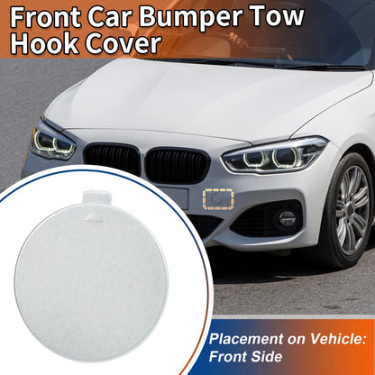 Front Car Bumper Tow Hook Cover for BMW 1 Series (No. 51118064578) Ice Silver