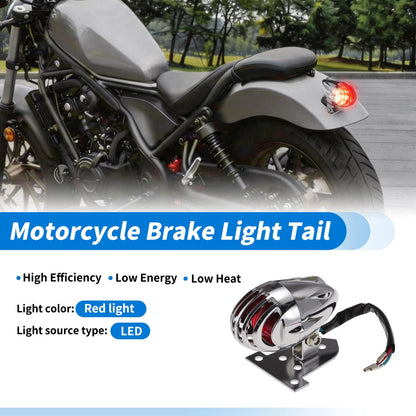 LED Motorcycle Tail Light for Universal 12V Models (Red)
