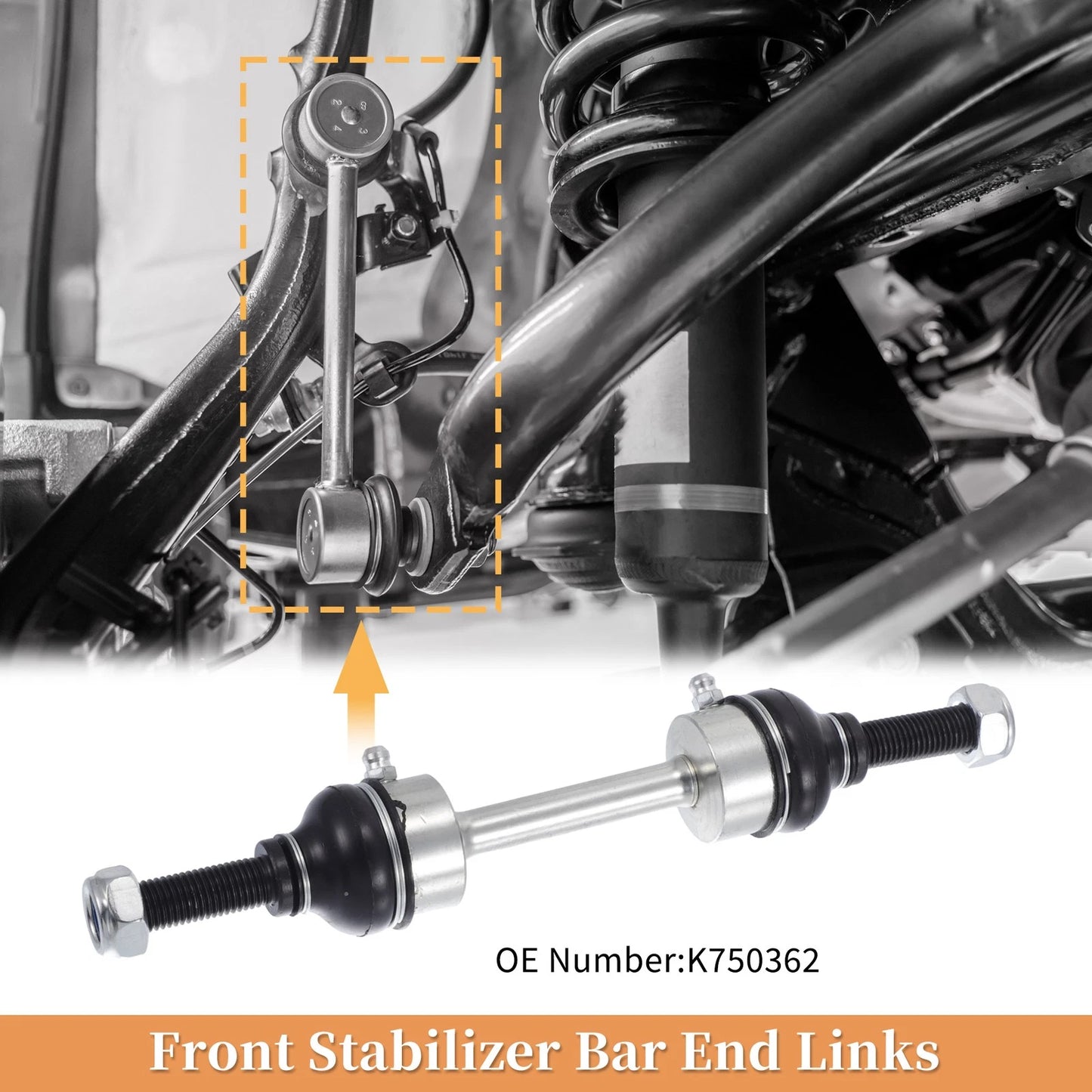 2pcs Front Stabilizer Sway Bar Link for Ford F-550 Super Duty (2009–2018) No.K750362