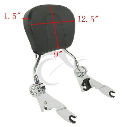 Sissy Bar Luggage Rack Backrest Docking Kit for Harley Touring (2014-2024)