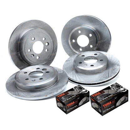 Set of 4 Disc Rotors & Brake Pads for Ford Falcon BA BF FG (2002–2016)