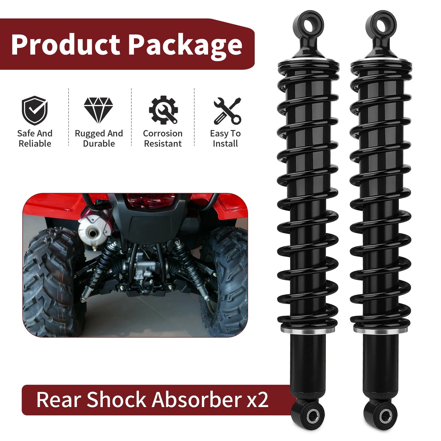 Rear Shocks Absorber for Honda Foreman 500 4x4 ES (2005–2011)