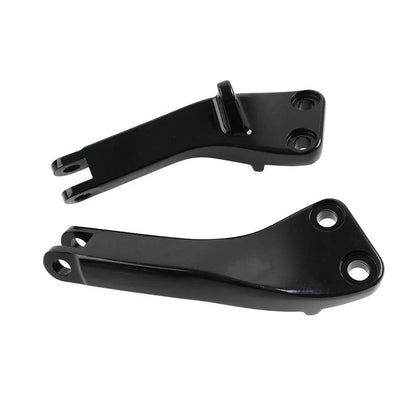Black Passenger Foot Peg Mount Brackets for Harley Dyna FXDF FXDL FXDC FXDWG