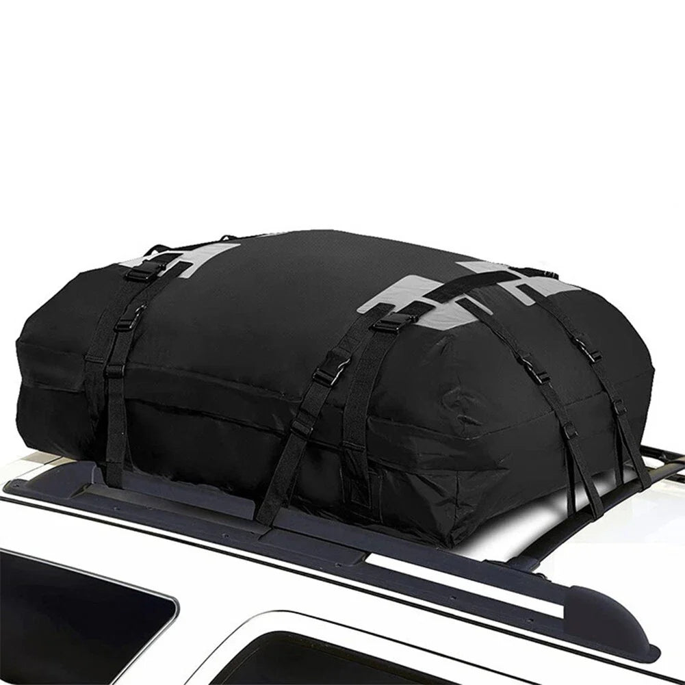 Car Roof Cargo Bag 15 cu ft Waterproof Tear-Resistant for Cars