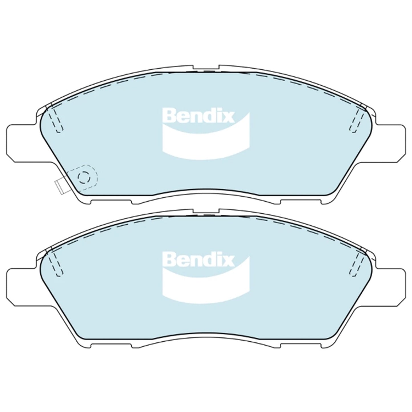Set of 4 Bendix Front Disc Brake Pads for Nissan Tiida (2007–2013)