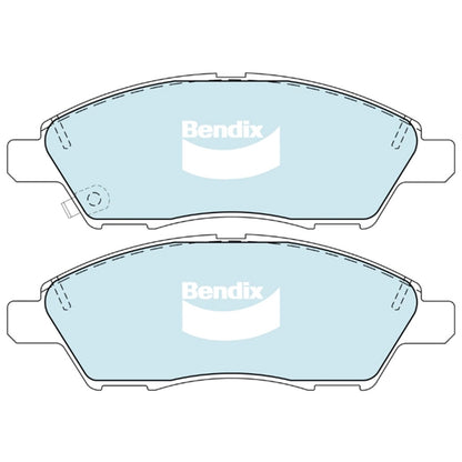 Set of 4 Bendix Front Disc Brake Pads for Nissan Tiida (2007–2013)