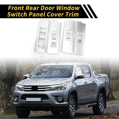 Set of 2 Front Rear Door Window Switch Panel Cover Trim for Toyota Tundra (2022–2024)