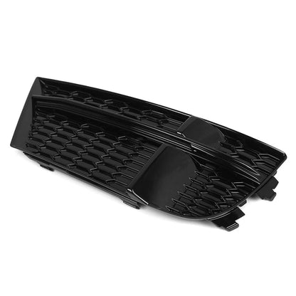 Honeycomb Front Bumper Fog Light Grille for Audi A6 C7 (2012–2015) Chrome/Black