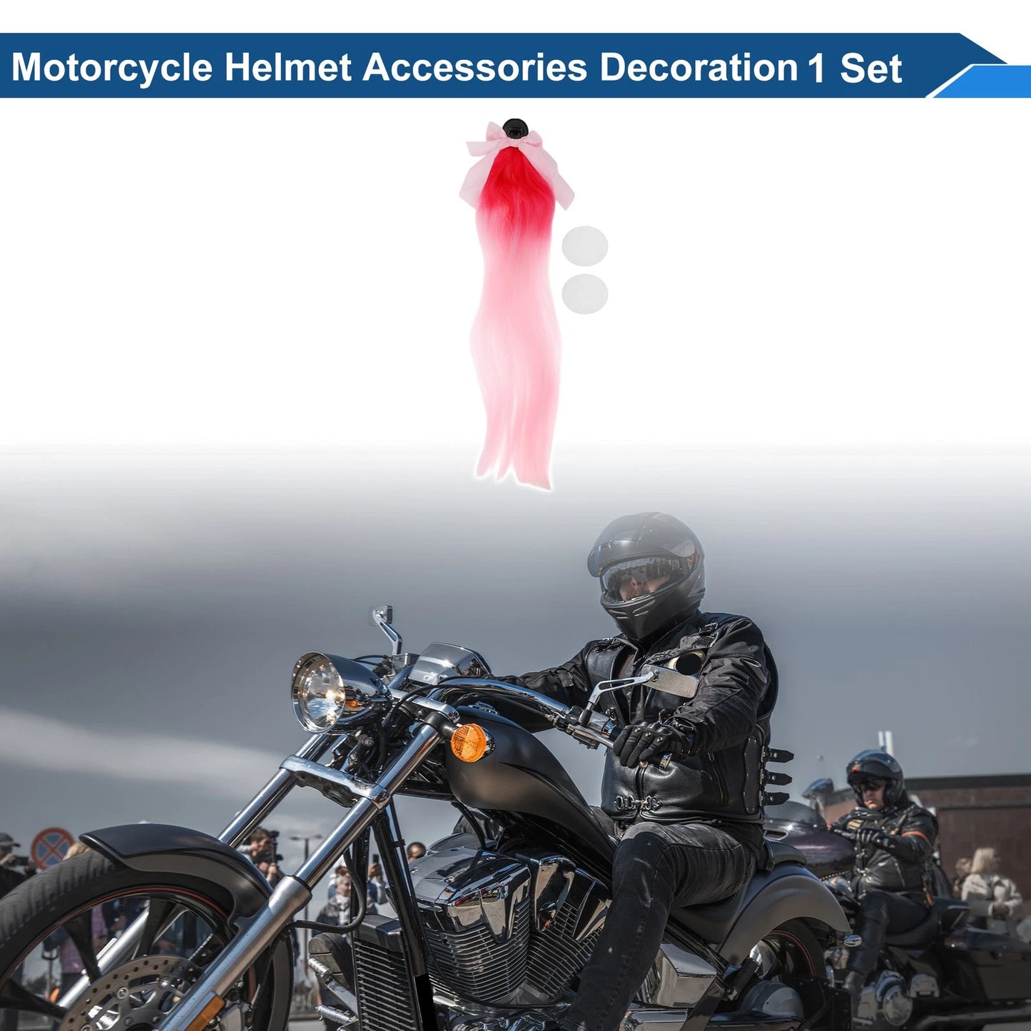 Motorcycle Helmet Accessories Pink Light Pink High-Temperature Silk