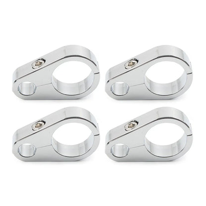 4X Chrome Brake Clutch Cable Wire Clamp Clip for Harley 1" Handlebar