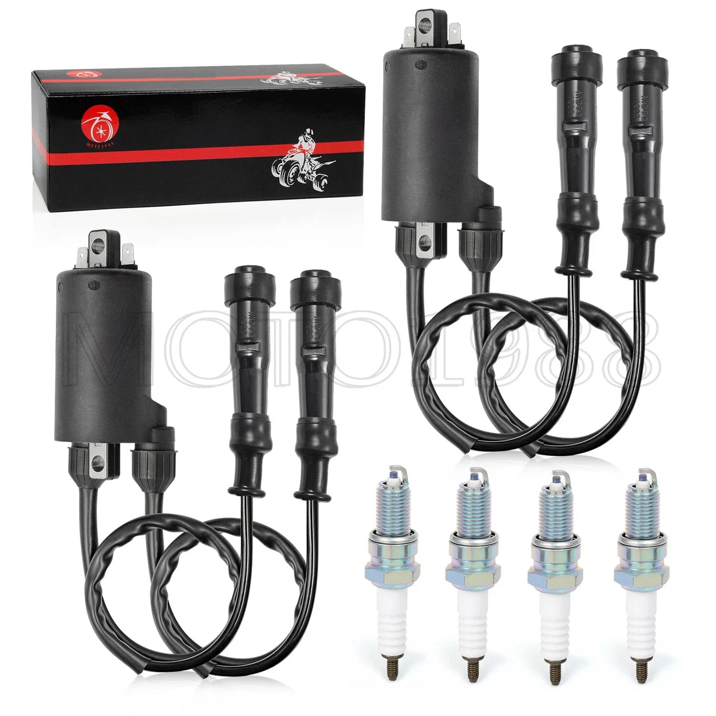 Ignition Coil Pack & Spark Plug for HONDA V65 Magna 1100 VF1100C (1983–1986)