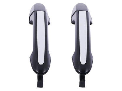 2x Rear LH+RH ChromeBlack Outer Door Handle for Hyundai Santa Fe CM (2005–2012)