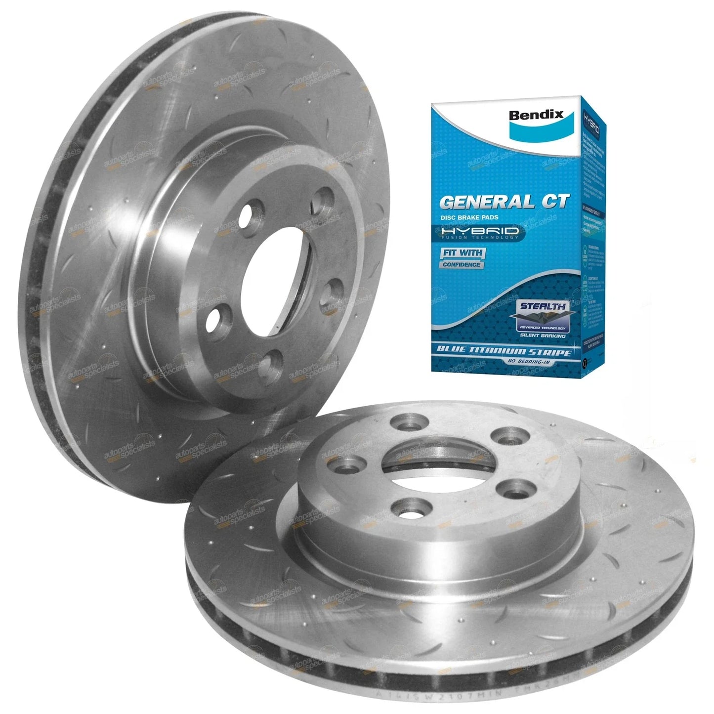 Front Drilled Slotted Disc Rotors Brake Pads for BF/FG XR6 Turbo XR8 V8