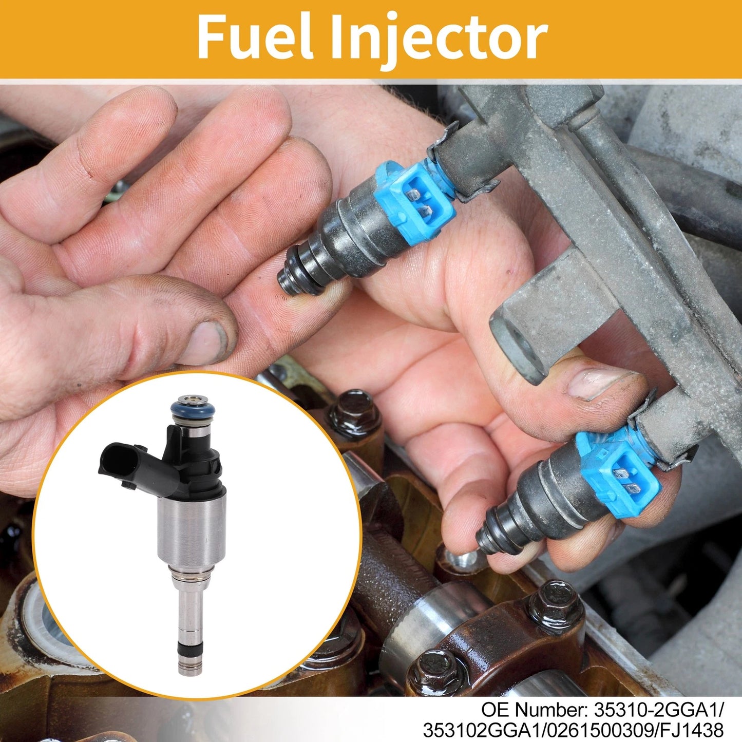 1 Pcs Fuel Injector No.35310-2GGA1 for Hyundai Santa Fe (2013–2018)