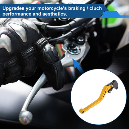 Short Brake Clutch Levers for Suzuki GSXR600 (1997–2003) Gold Tone 1Pair