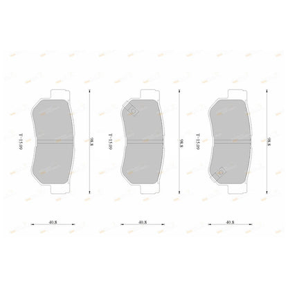 Rear Disc Pads Set 2.7L/2.4L for Kia Magentis (2006-2009)
