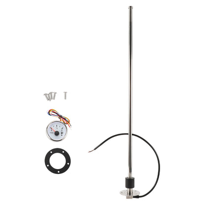 Fuel Sending Unit and Gauge Kit 0-190 Ohm for Boat Car Truck (660mm)