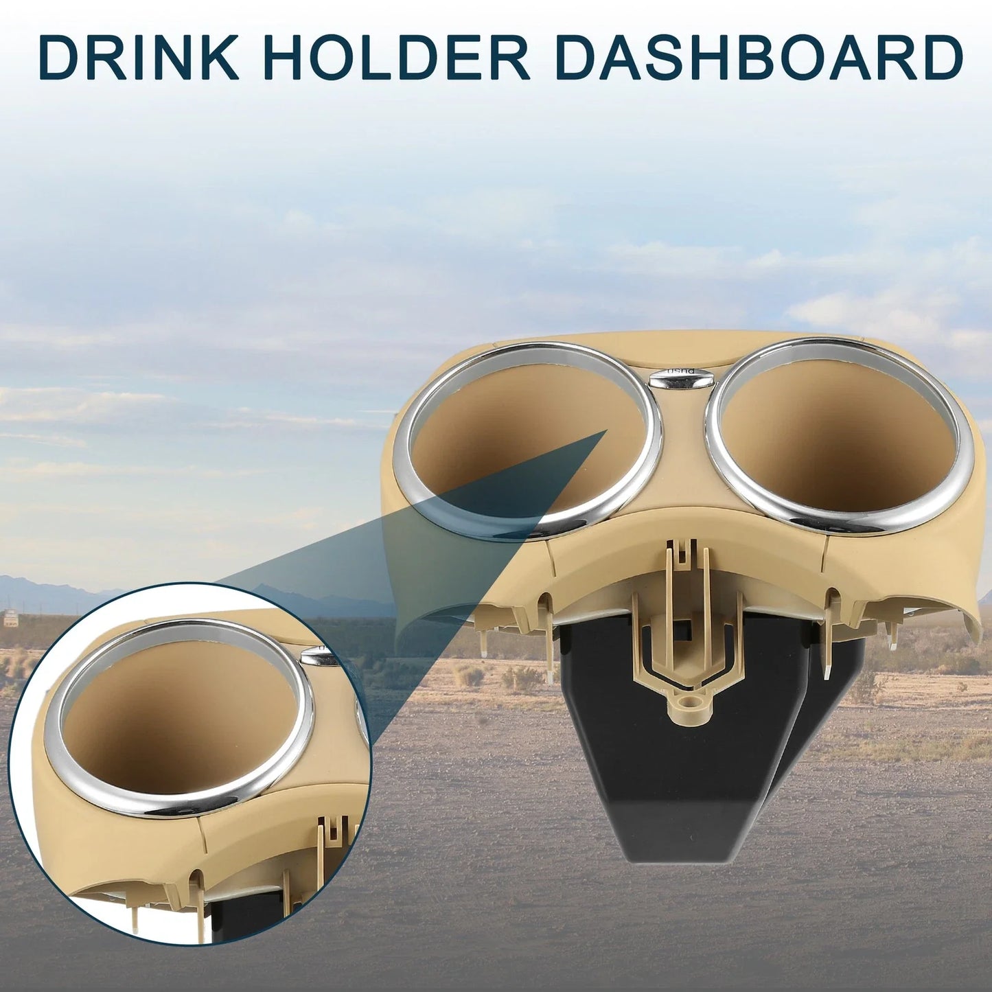 Cup Holder for Mercedes-Benz W219 2006-2011 Drink Holder Beige
