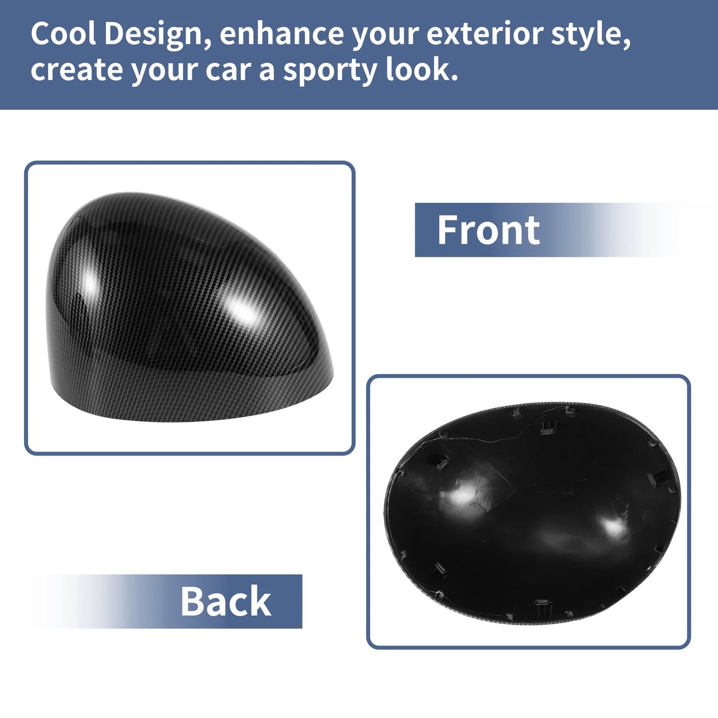 Set of 2 Mirror Cover Caps for Mini F54 Clubman (2014–2019)