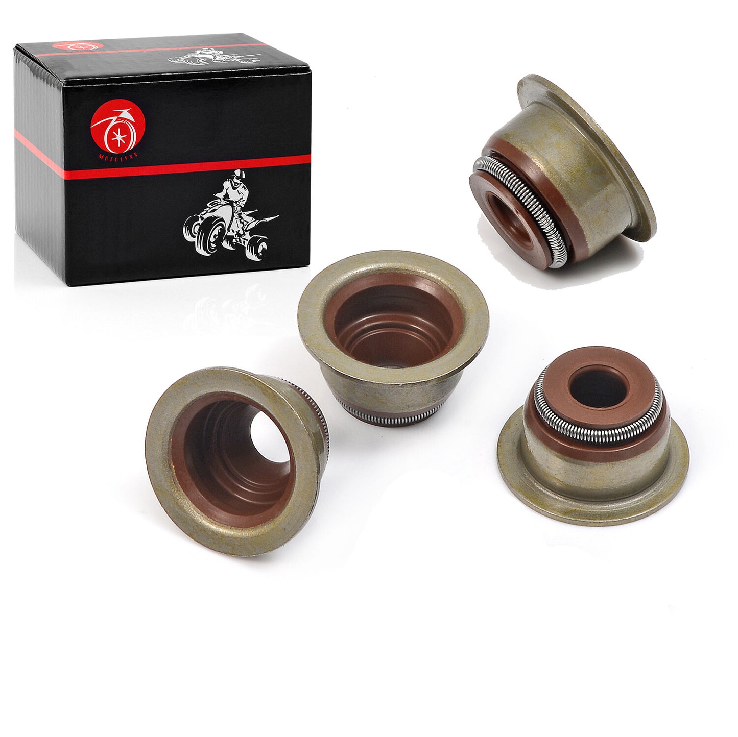 Set of 4 Valve Stem Seals for EZGO Gas Golf Cart (1991–Present)
