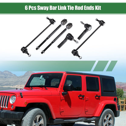 6pcs Front Suspension Kit Tie Rod End for Dodge Caliber (2007–2012) No.K80258/ES800408