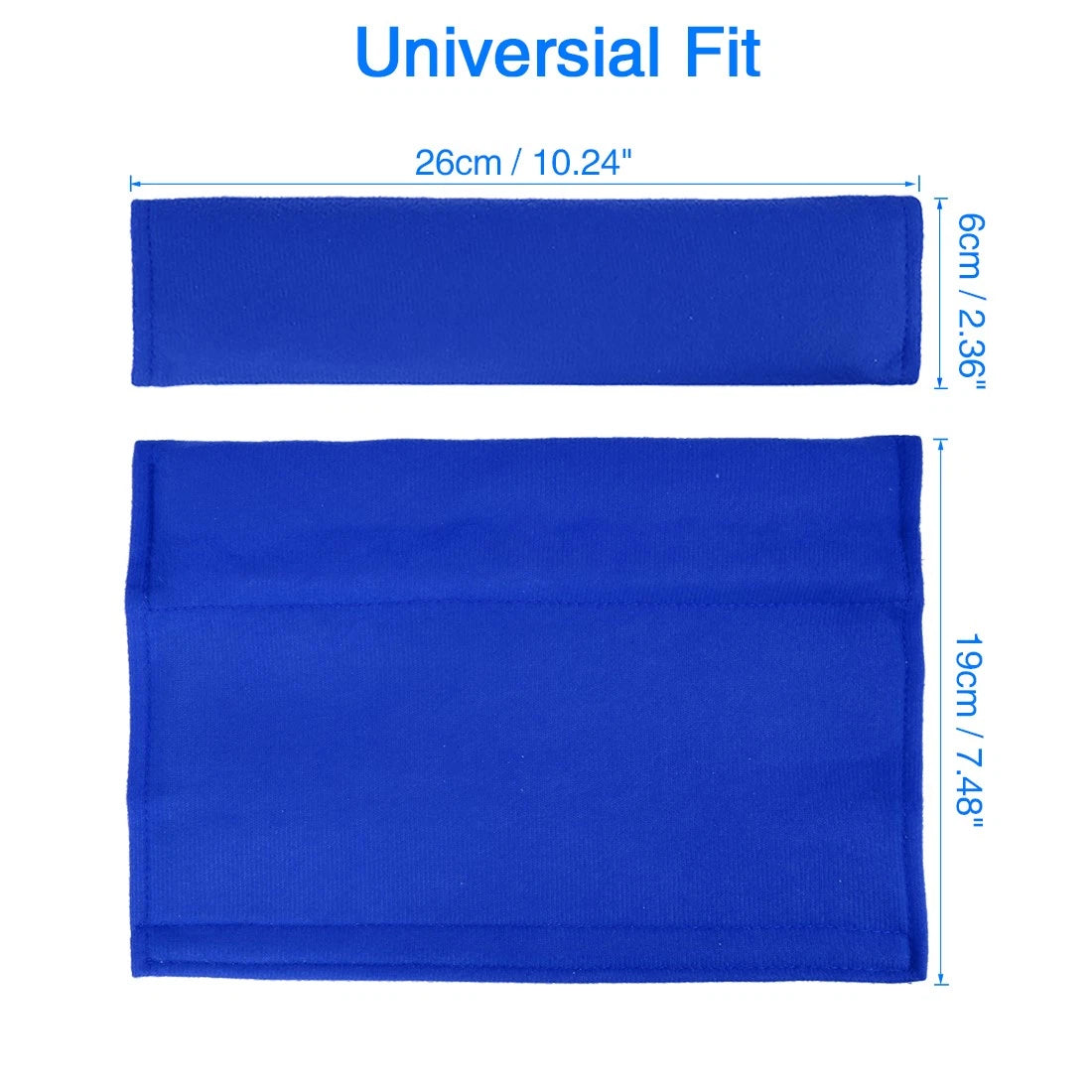 Set of 4 Universal Blue Seat Belt Cover Shoulder Pad Strap Protectors