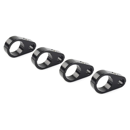 4 x Motorcycle Brake Clutch Cable Wire Clamp Clip Black for Harley 1" Handlebar