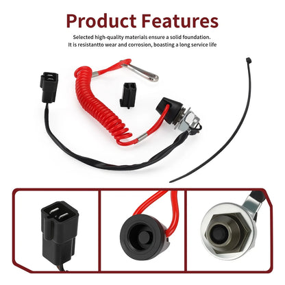 Tether Kill Run Switch Kit for Polaris IQ 440 / PRO X 600 (2001–2007)