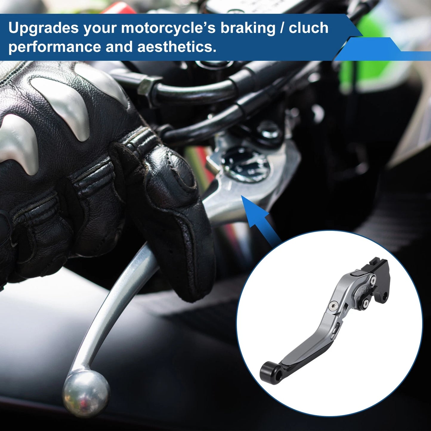 Adjustable Brake Clutch Levers for Yamaha MT125 (2014–2021) Titanium Black