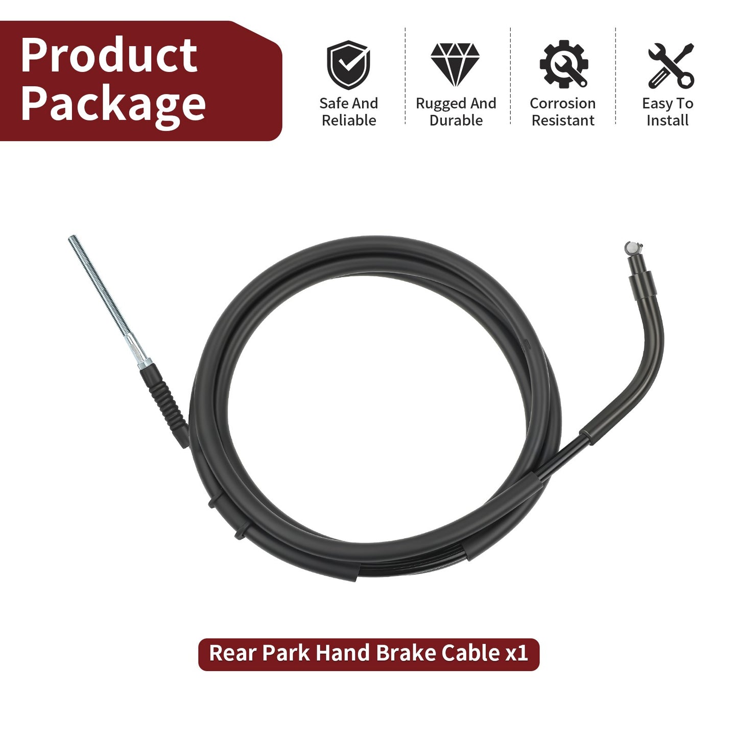 Rear Park Hand Brake Cable for Suzuki Eiger 400 (2003–2007)