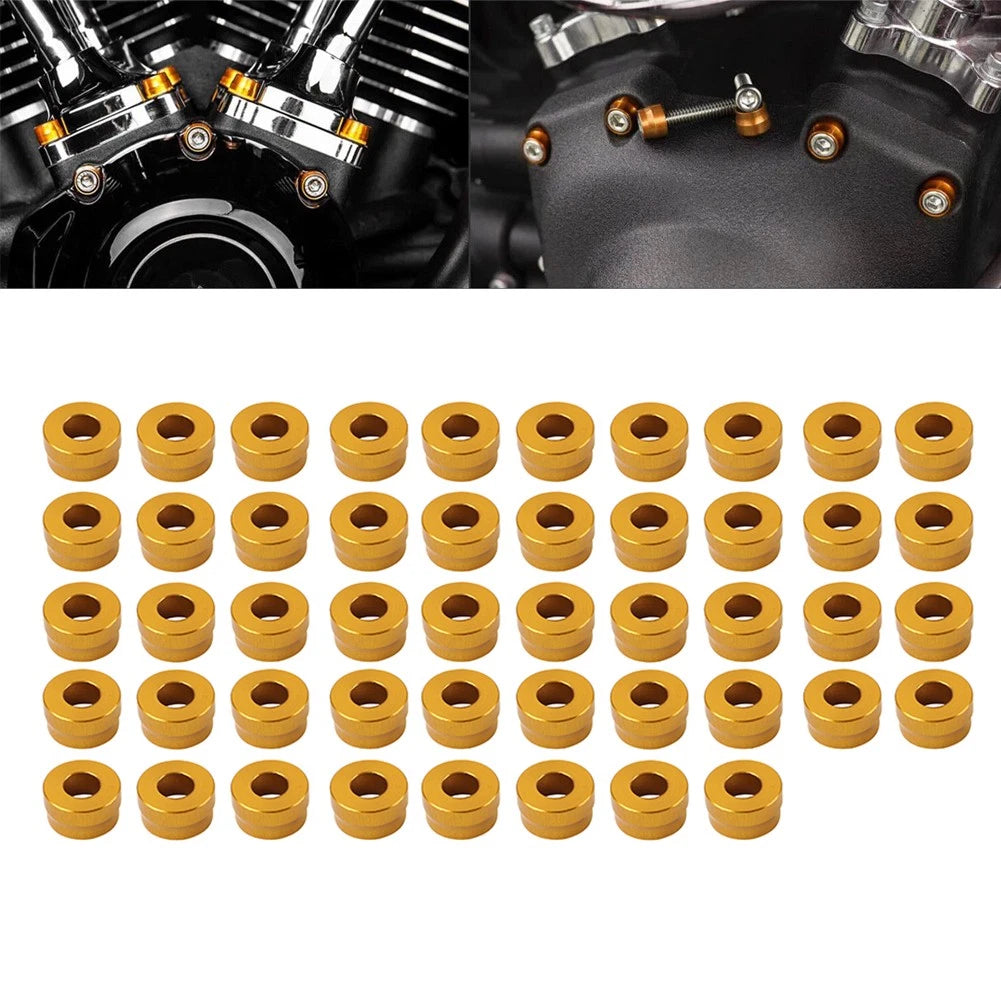 48X Engine Bolt Topper Caps for Harley Twin Cam Touring Road Glide Dyna (2000–2023)