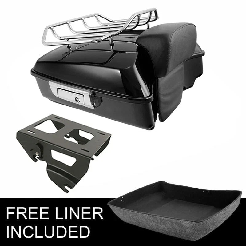 Black Chopped Trunk Backrest for Harley CVO Road Glide (2014-2025)