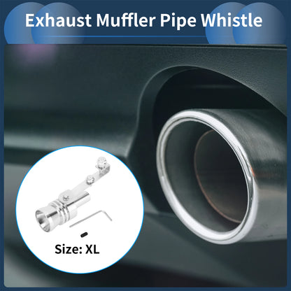 Turbo Sound Exhaust Muffler Pipe Whistle for Universal Fit (1 Set)