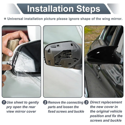 Gloss Black Left Side Rearview Mirror Cover for Chevrolet Impala (2014-2020)