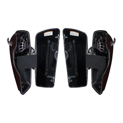 Saddlebag Speaker Lid for Harley Road Glide (2014-2023) - Midnight Crimson/Black