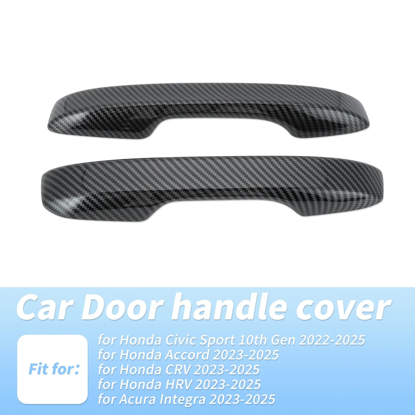 Door Handle Cover Protector for Honda Civic Accord (2023–2025) Carbon Fiber Black