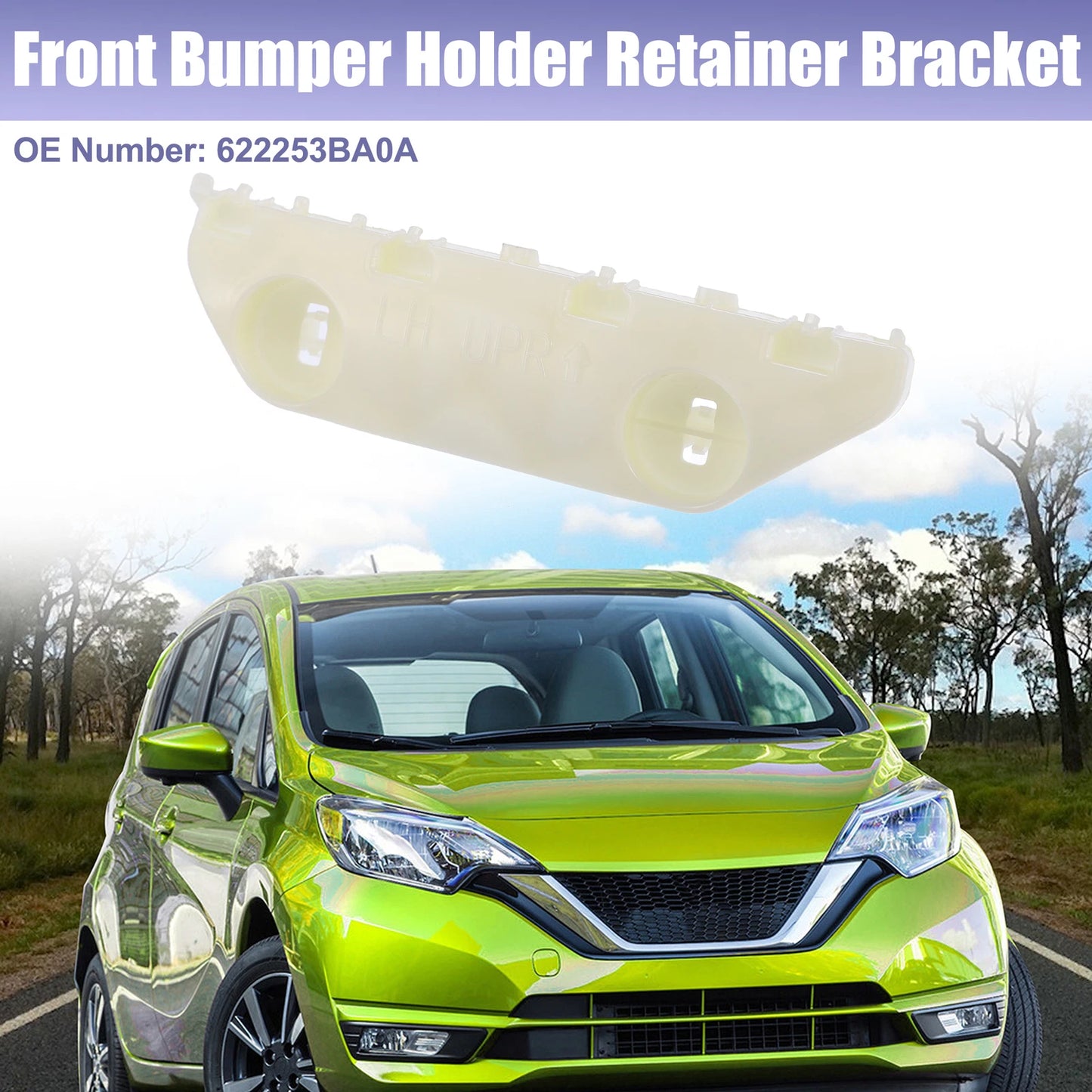 Front Left Side Bumper Mounting Bracket No.622253BA0A for Nissan Versa (2012–2019)