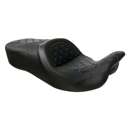 Black Rider Driver Passenger Seat for Harley Touring Street Glide (2009-2023)