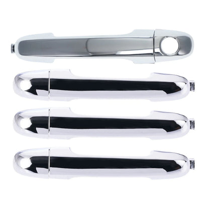 Door Handle Outer 4x Chrome Front Rear Left+Right for Hyundai i30 (2007–2012)