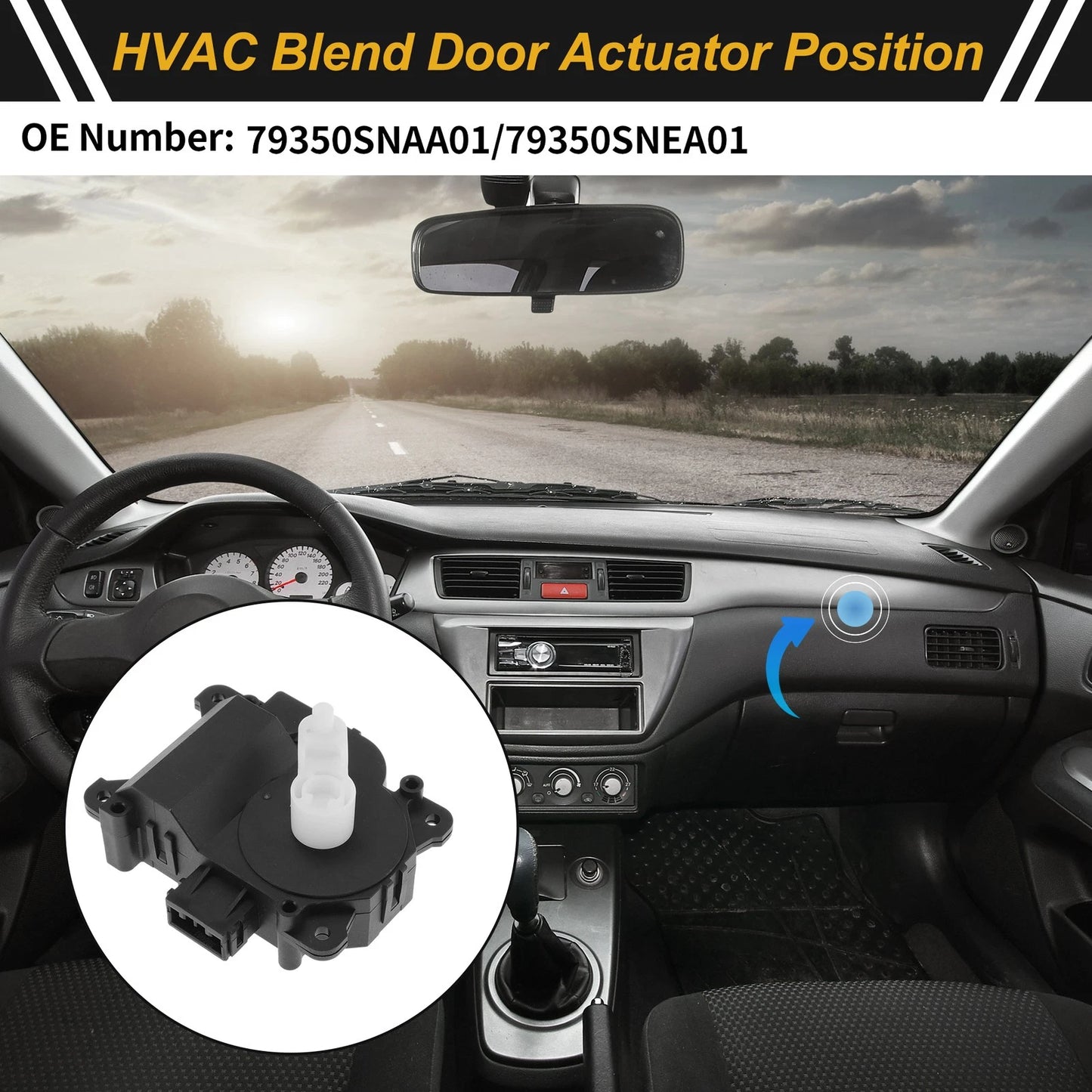 HVAC Heater Blend Door Actuator for Honda CR-V (2007–2011) No. 79350SNAA01