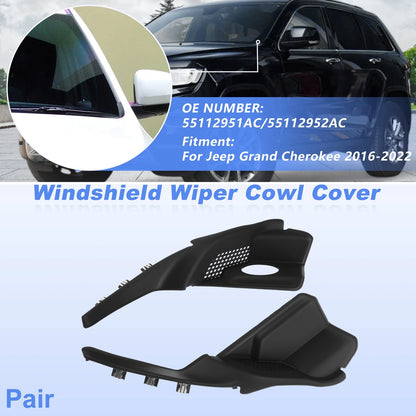 Set of 2 Windshield Cowl Replacement for Jeep Grand Cherokee (2016–2022) 55112951AC