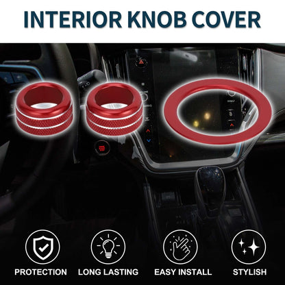 Set of 3 Media Tune Engine Start Button Knob Cover Ring for Subaru WRX (2022–2023) Red