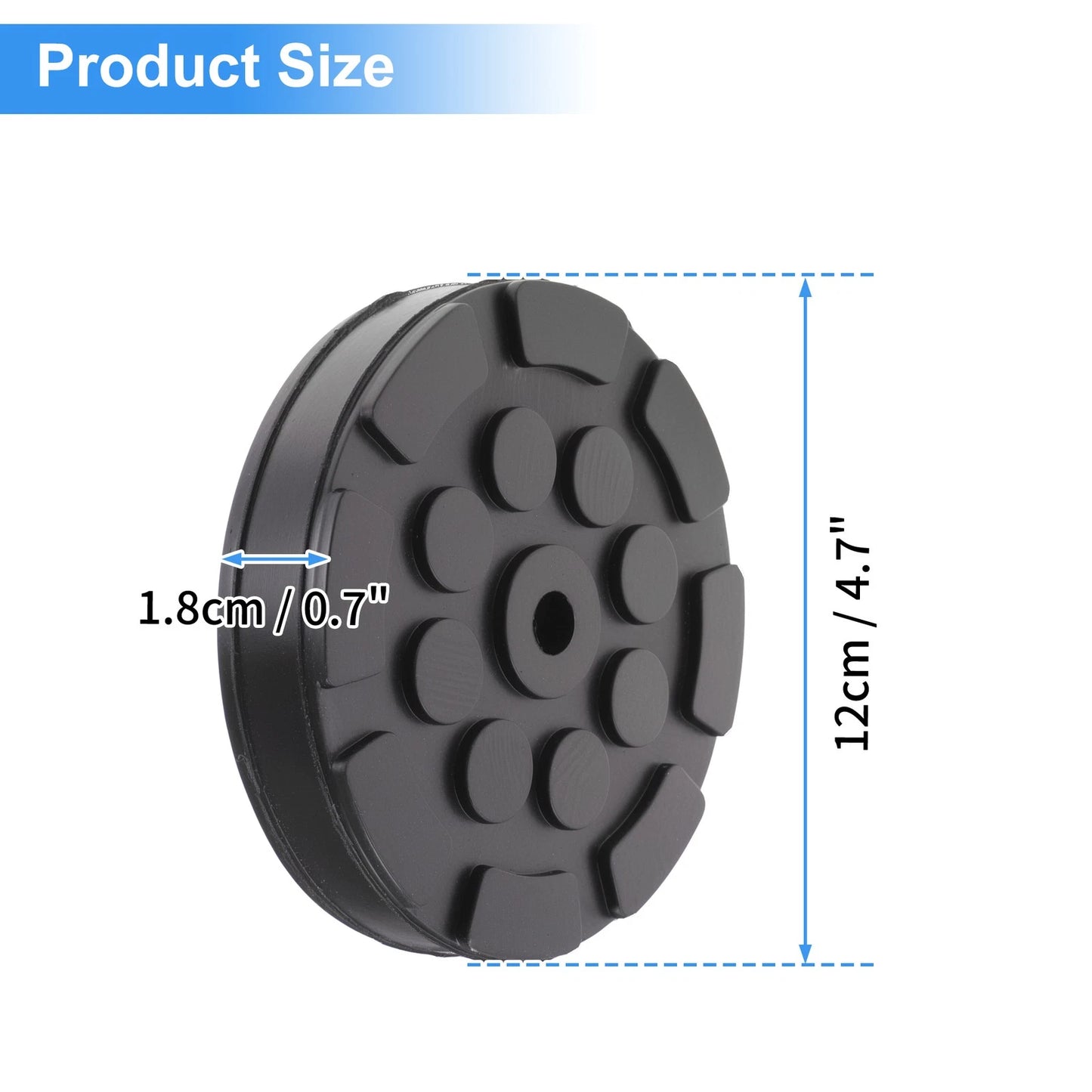 Set of 4 Rubber Jack Pads for Universal Floor Jacks