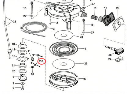 2Pcs Spring Plate for BRP Johnson Evinrude 20-30 HP (1985–2005)