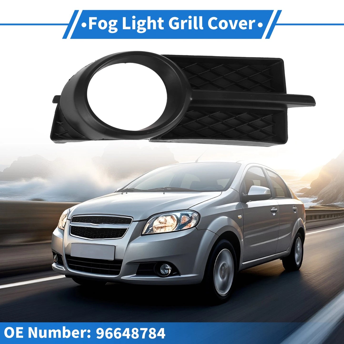 Fog Light Grill for Chevrolet Aveo (2007–2011) No. 96648784