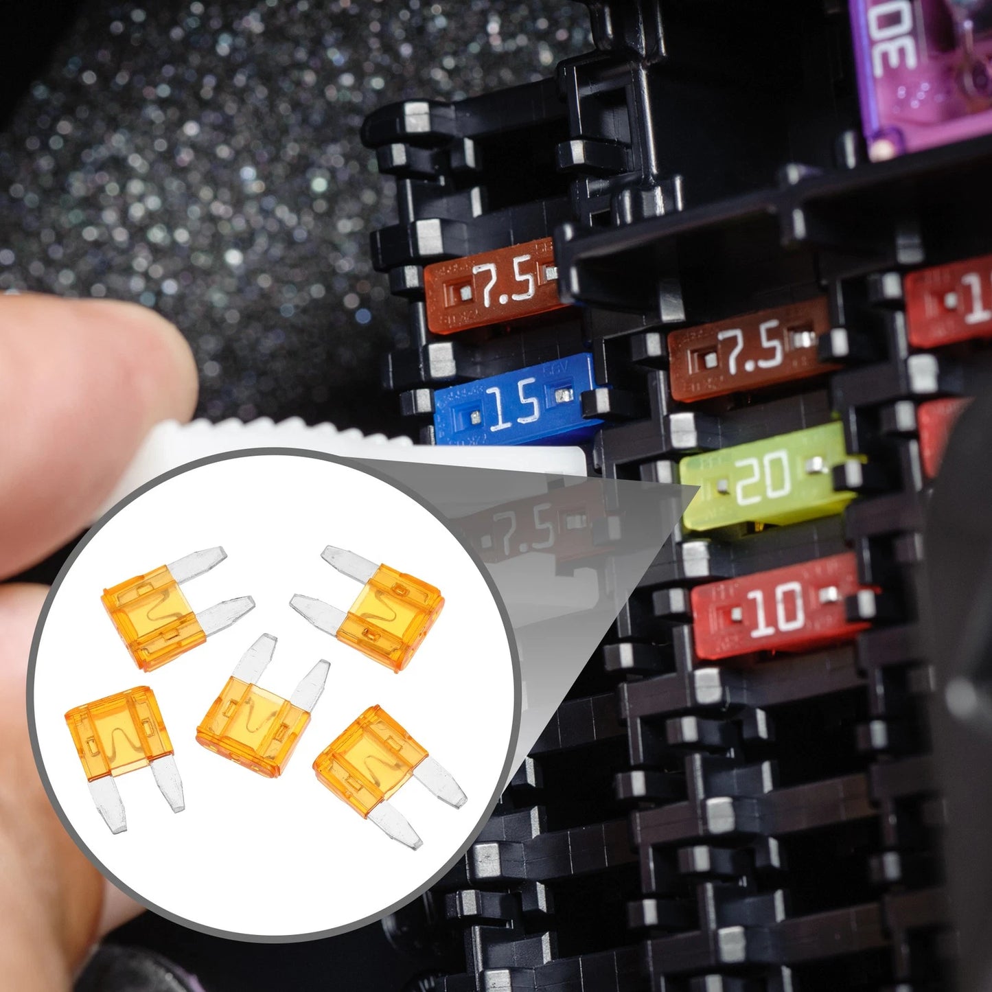5 Pcs Mini 5AMP APM/ATM Blade Fuses for Universal Vehicles