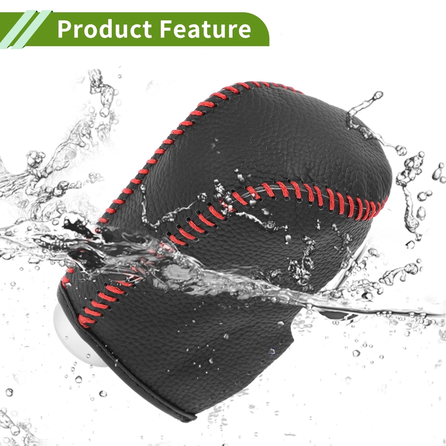 1 Pc Gear Shift Knob Cover for Nissan Altima (2013-2018) Pebbled Black Red