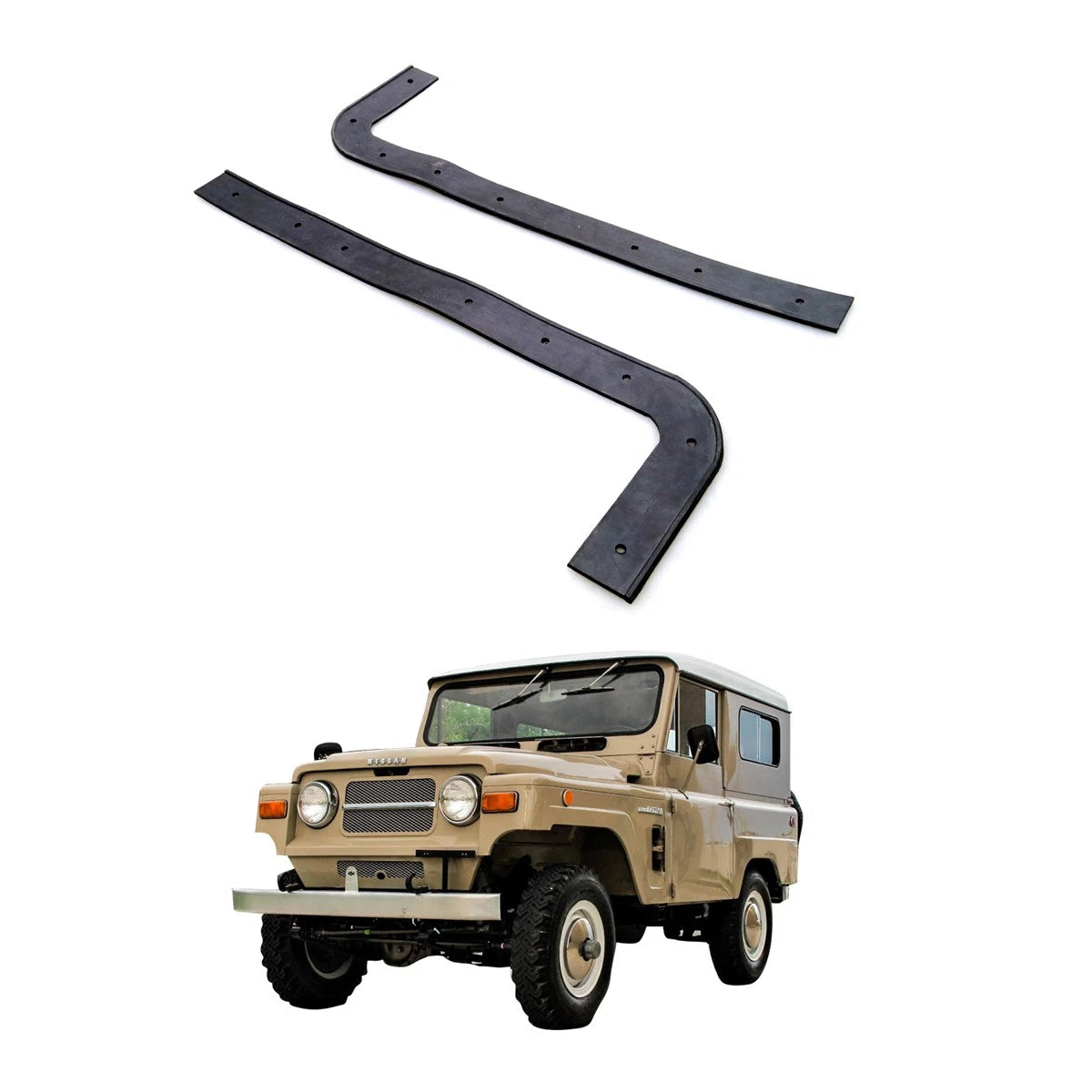 Set of 2 Side Fender Weatherstrip Seals for Nissan Datsun Patrol (1960–1980)